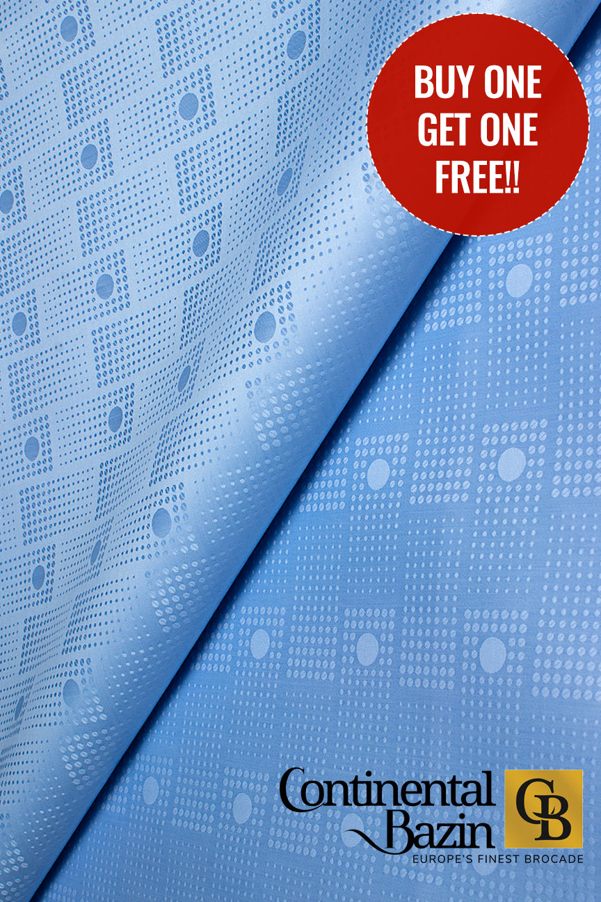 Continental Brocade - CBB004 | Sky Blue - BUY 1 GET 1 FREE!