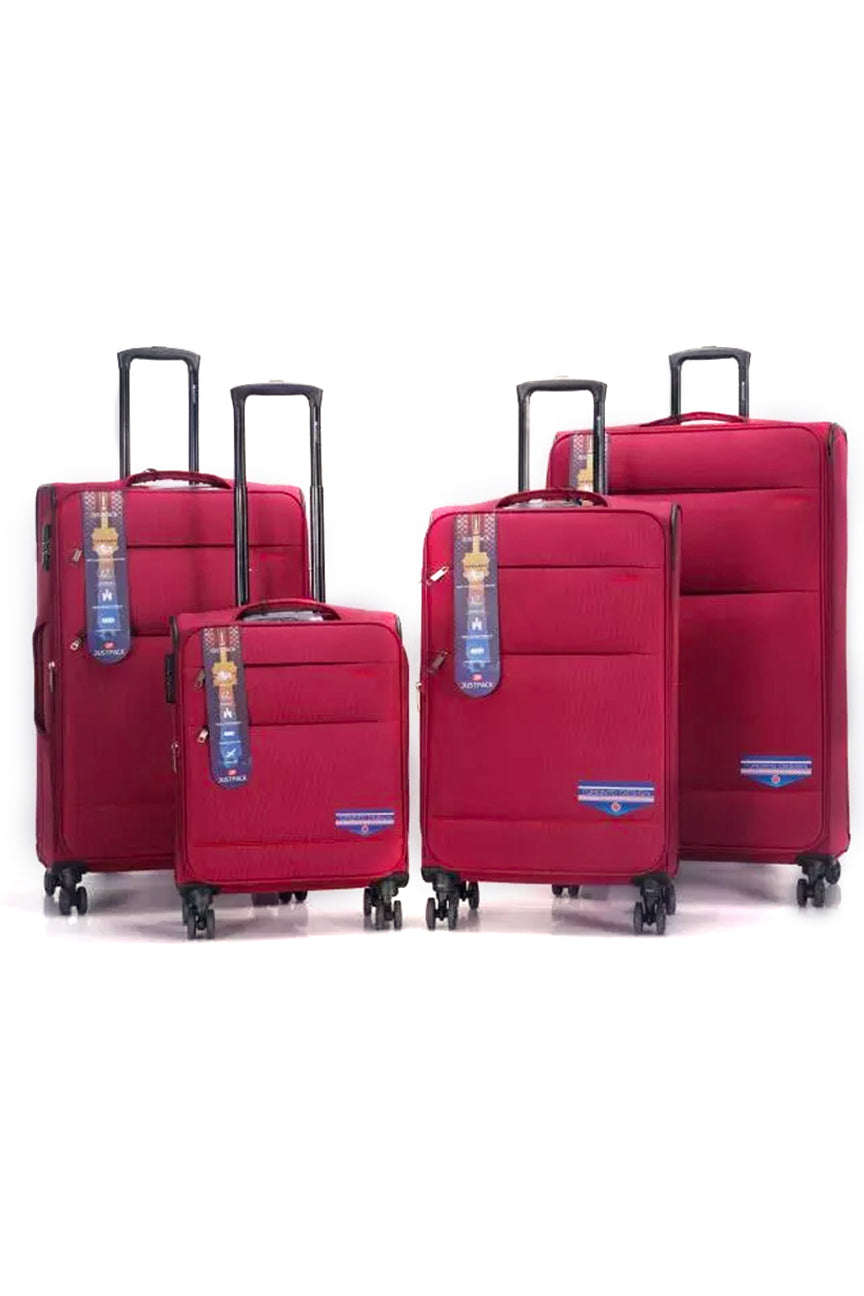 Aviate JUST PACKS - Ultra-Light 4-Piece Luggage Set in Red - AJP001