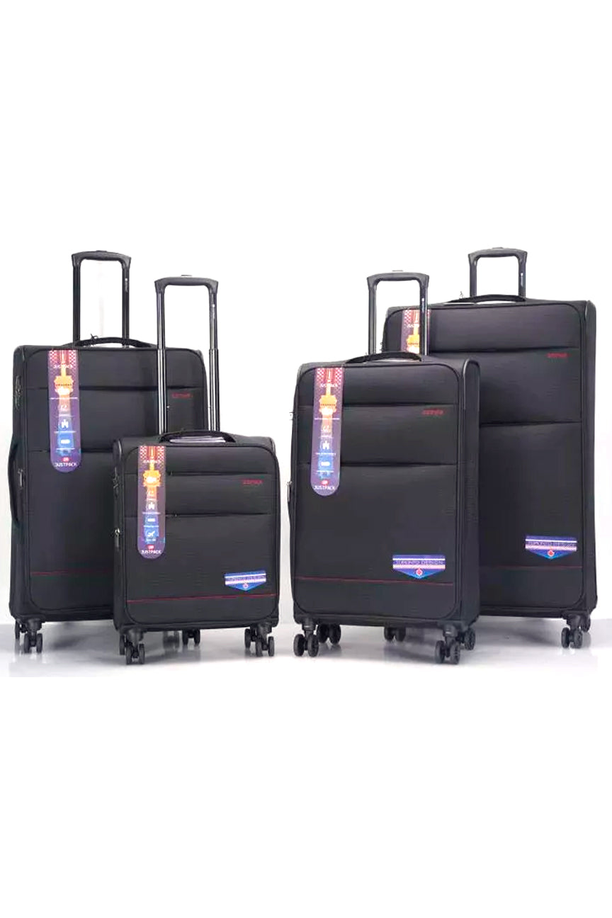 Aviate JUST PACKS - Ultra-Light 4-Piece Luggage Set in Black- AJP001