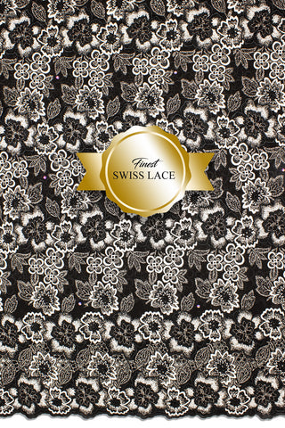 FSL650 - Stunning Fine Lace -  Black & White