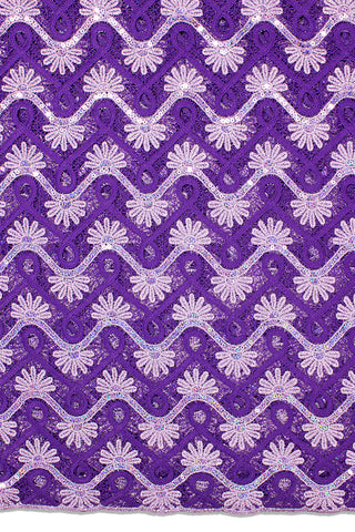 Sequence Guipure Lace - SGPL107 - Lilac & Purple