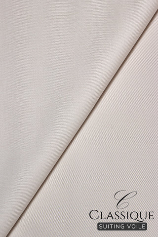 Classique Suiting Voile - CSV039 - Light Brown & White