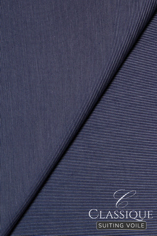 Classique Suiting Voile - CSV032 - Deep Blue & White