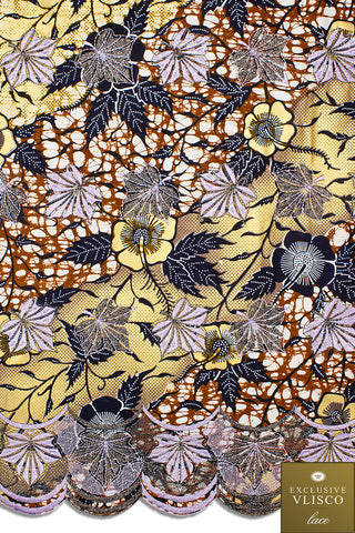 Vlisco Super Wax Gold Exclusive with Lace Embroidery - VHL5092