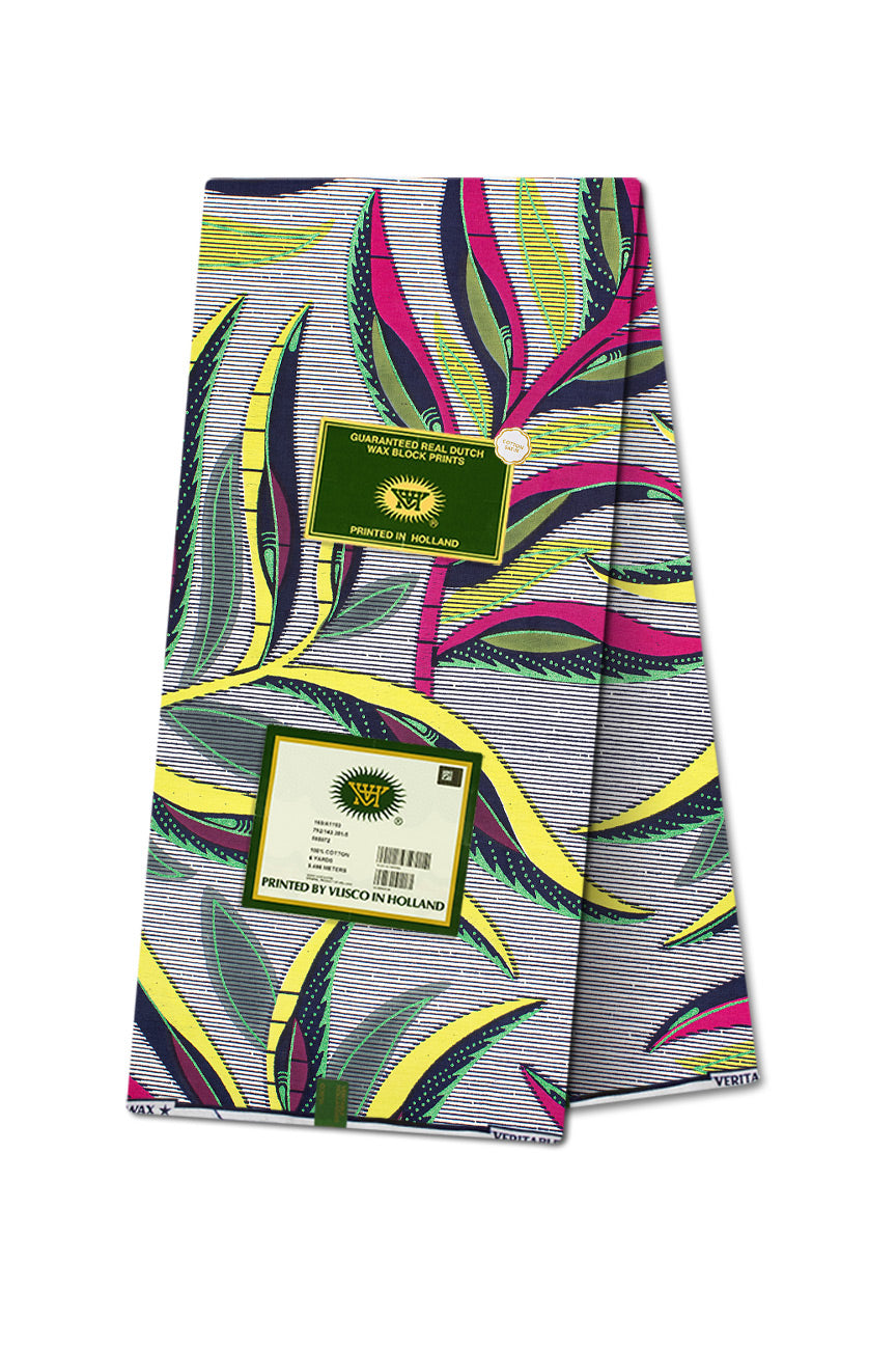 Vlisco Royal Cotton Satin Embellished Wax Print - VCS3026