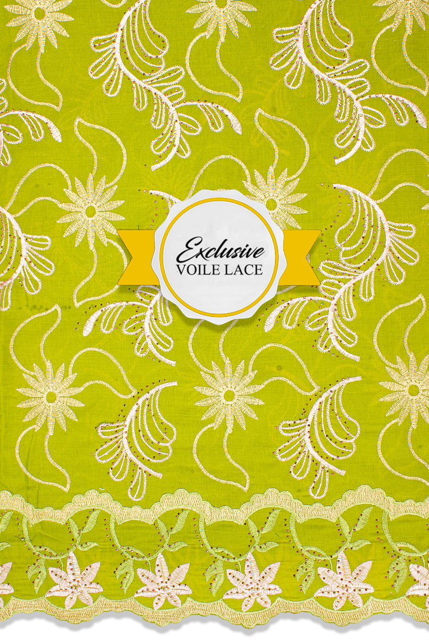 Voile Lace Exclusive in Lime & Gold - VL5179