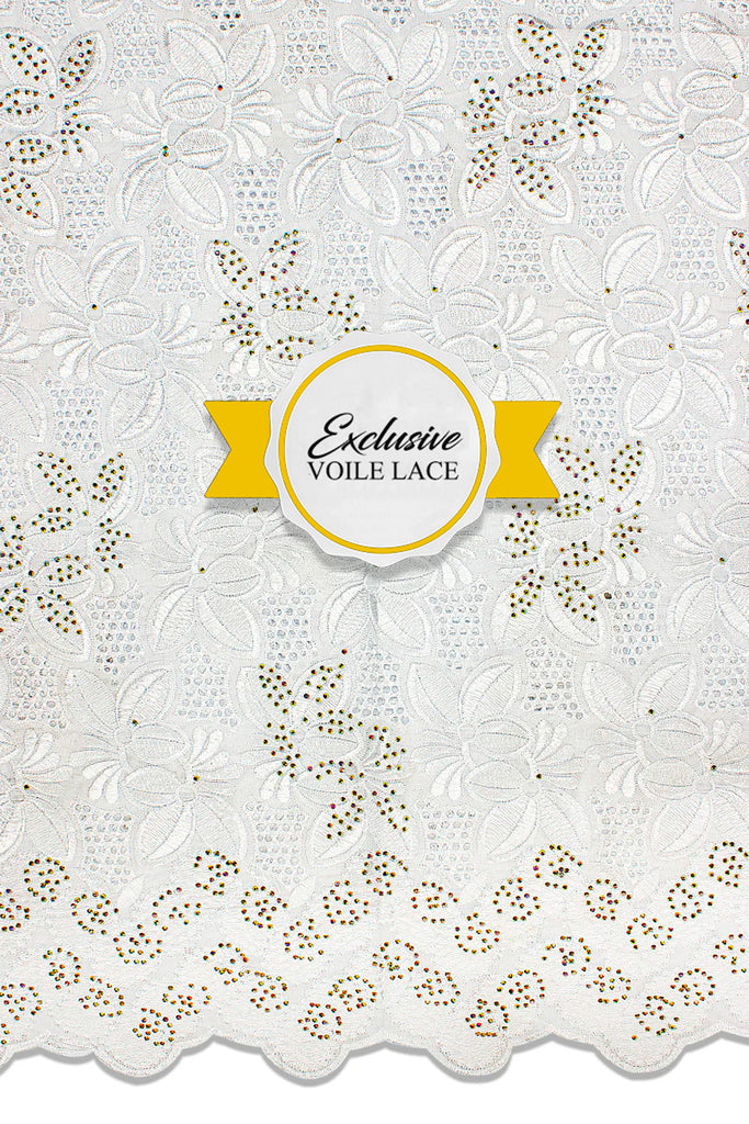 Voile Lace Exclusive in White - VL5151